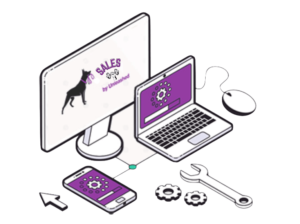 Pet marketing platform screen showing ad campaign performance for a dog training business